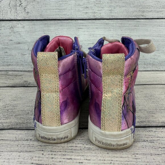 Sketchers Little Girls Twinkle Toes Unicorn Splash High Top Sneakers Sz 11 - Picture 7 of 9